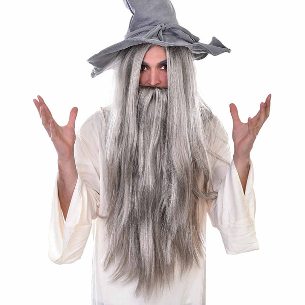 Adult Wizard Wig and Beard set